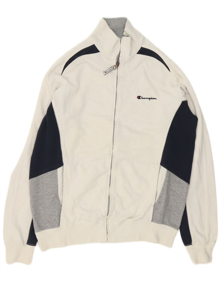 Champion Træningsdragt til mænd Topjakke XL Hvid Colourblock Bomuld