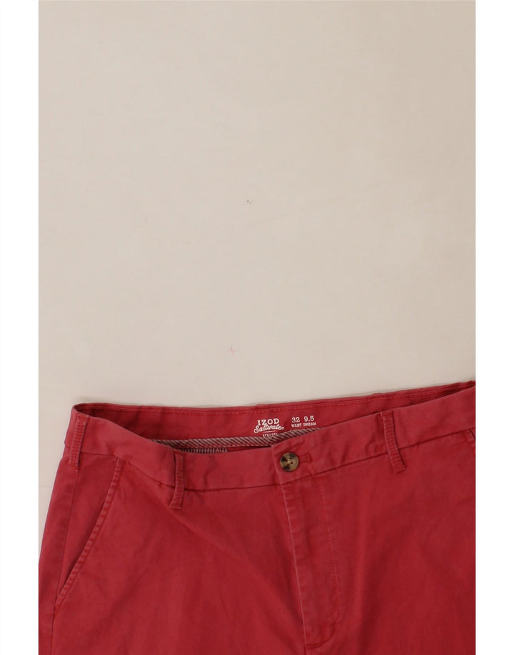 IZOD Mens Salt Water Chino Shorts W32 Medium Red Cotton Vintage Izod and Second-Hand Izod from Messina Hembry 