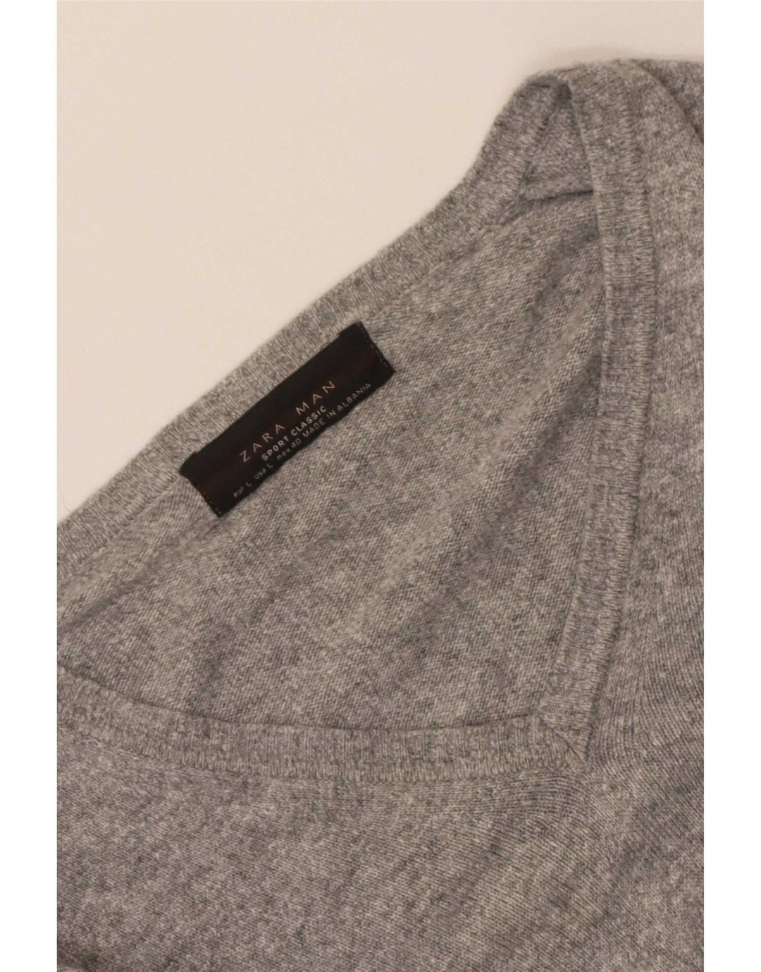 Zara Herre V-hals sweater Stor Grå