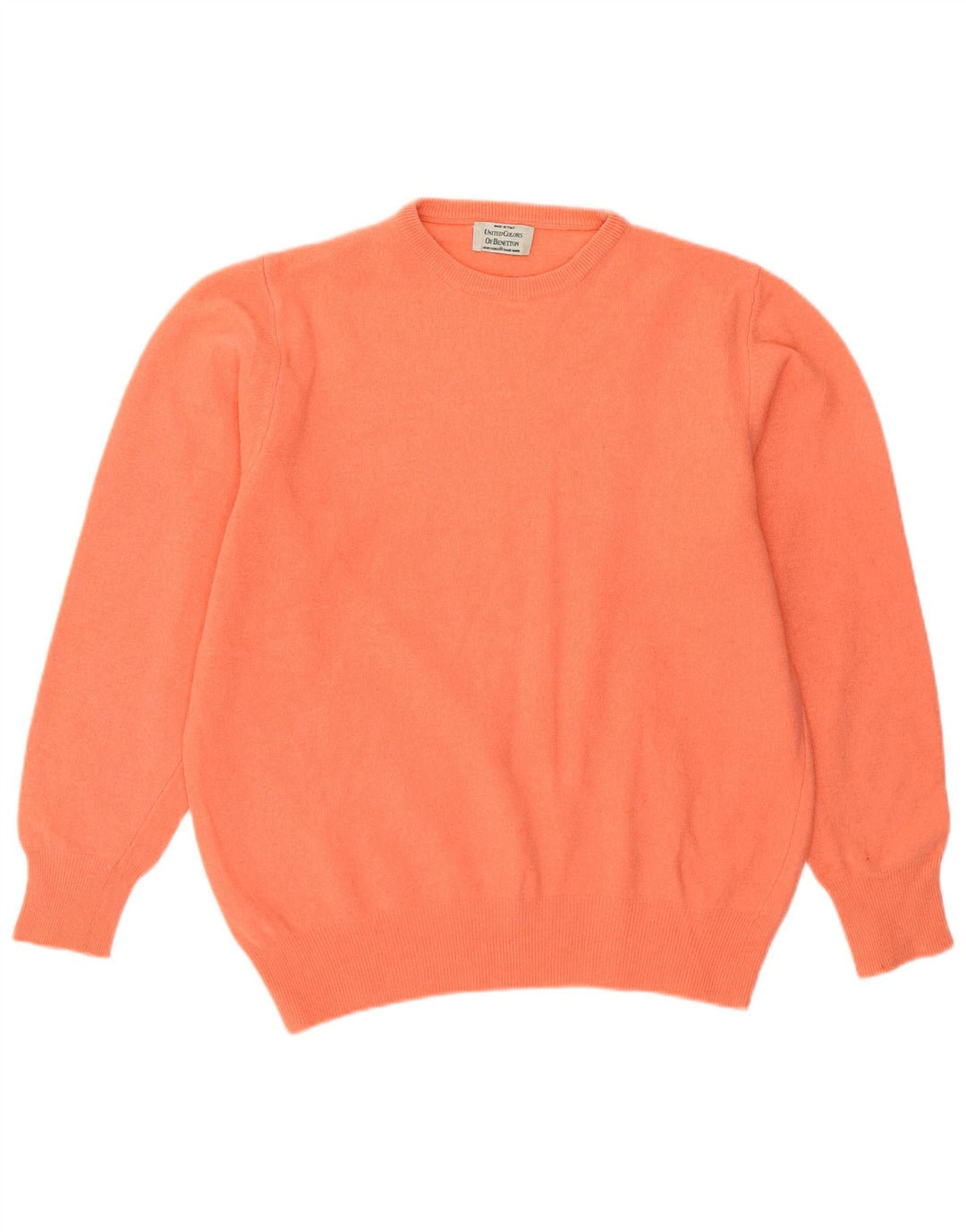 Benetton dame sweater med rund hals DK 14 Medium Pink