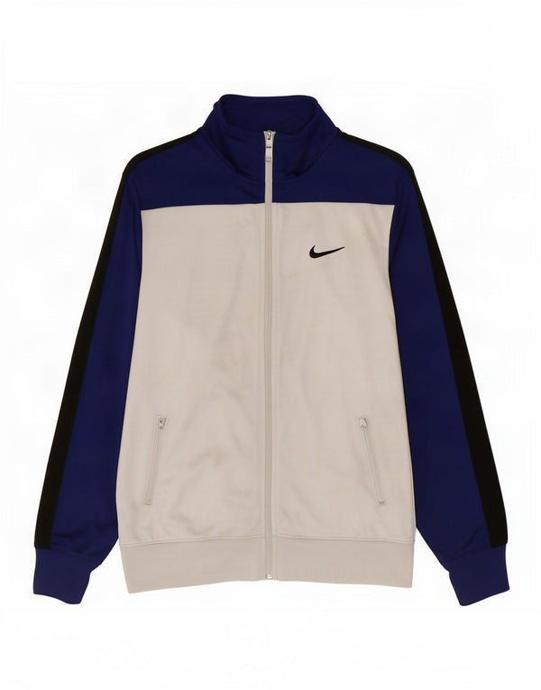Nike træningsdragt topjakke til kvinder UK 18 XL Hvid Colourblock Polyester