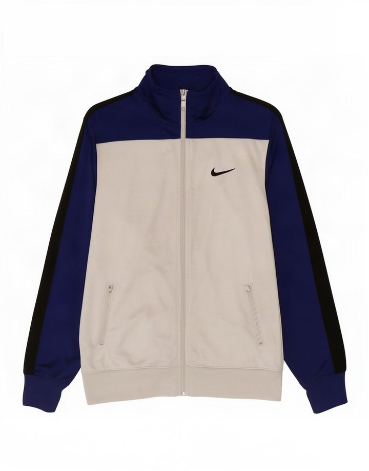 Nike træningsdragt topjakke til kvinder UK 18 XL Hvid Colourblock Polyester