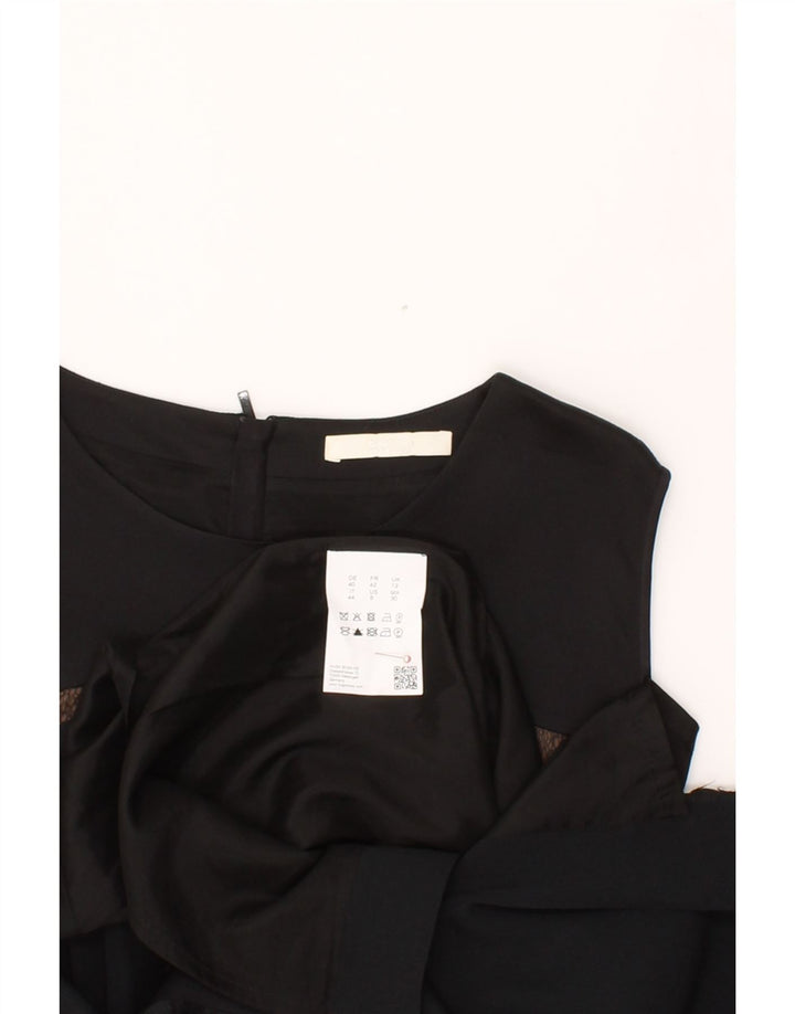 HUGO BOSS Womens Sleeveless Sheath Dress UK 12 Medium  Black Acetate Vintage Hugo Boss and Second-Hand Hugo Boss from Messina Hembry 