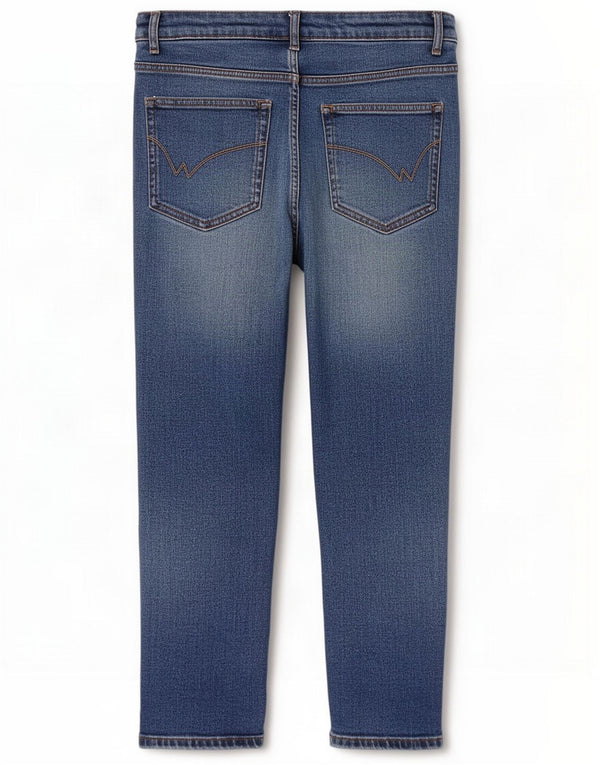 White Stuff Womens Straight Cropped Jeans UK 10 Small W30 L25 Blue Cotton