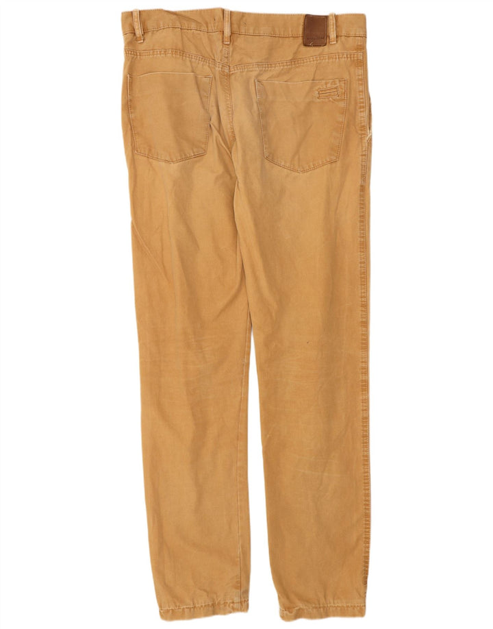 Pull & Bear Herre Slim Chino Bukser EU 44 Large W34 L32 Beige Bomuld