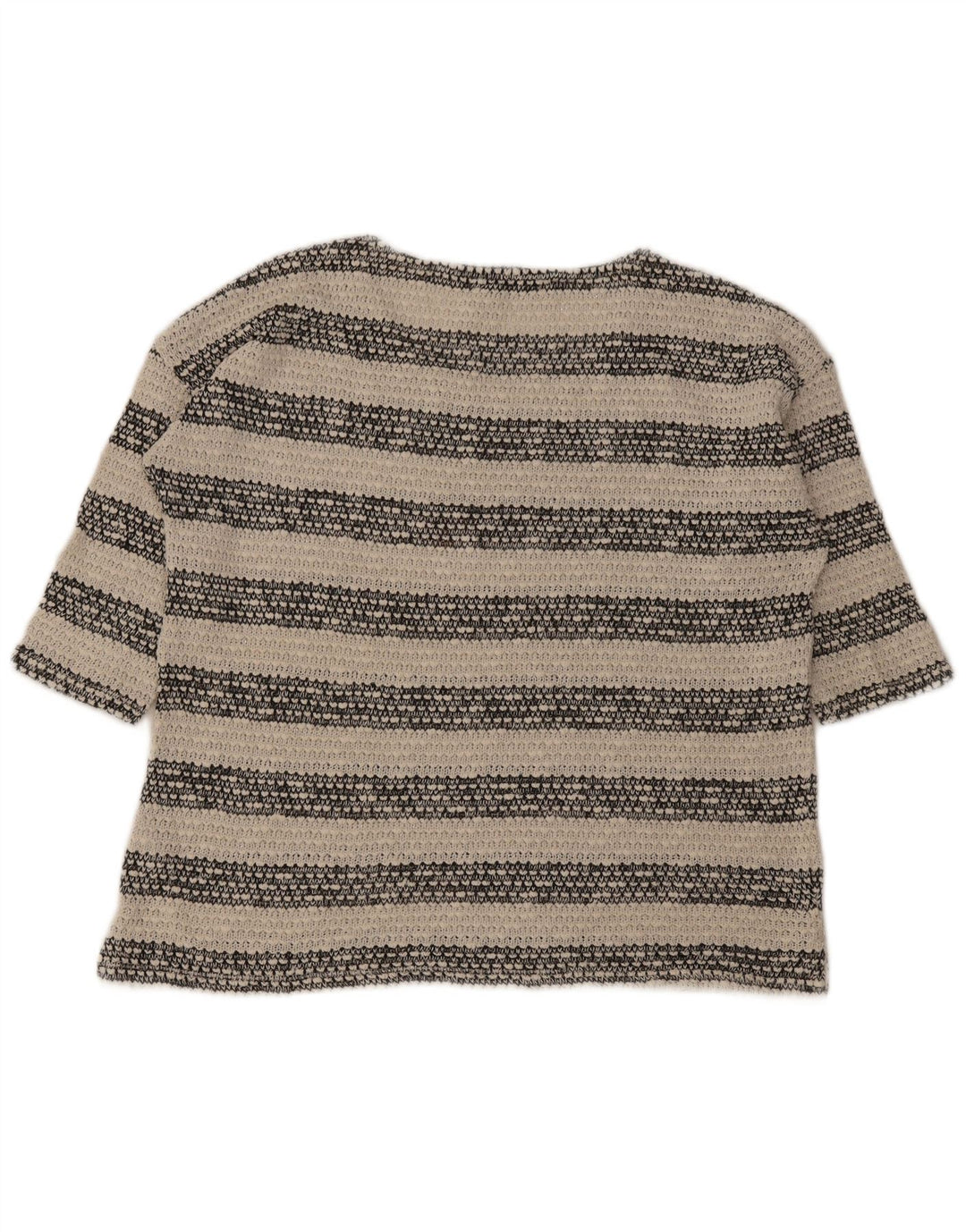 Marks & Spencer Damestrik bluse Top UK 16 Large Off White Stribet Bomuld