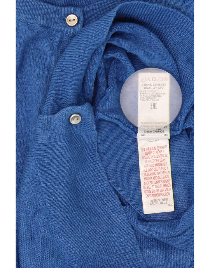 Marks & Spencer Dame Cardigan Sweater UK 8 Small Blue Viscose
