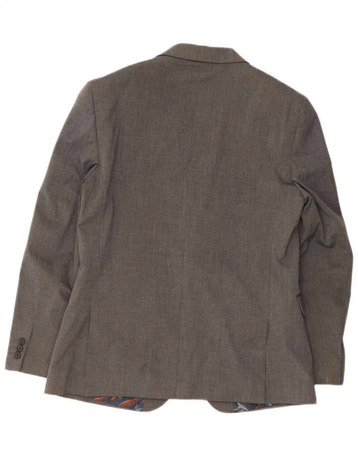 Ted Baker Herre Modern Fit 2-knaps blazerjakke US 42 XL Grå Polyester