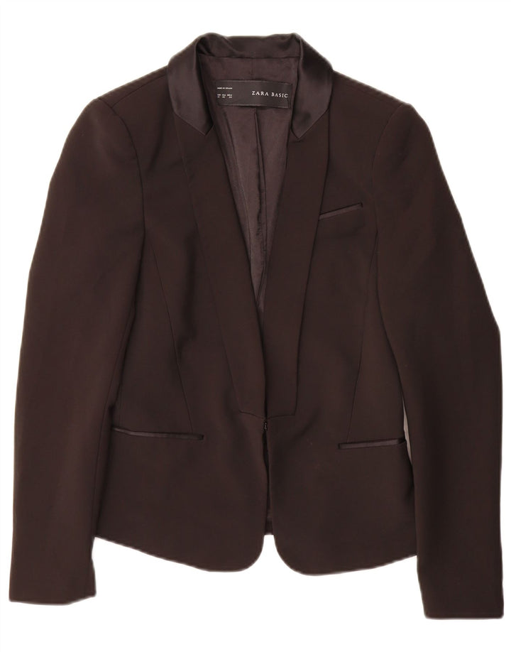 Zara Dame Blazer Jacket UK 6 XS Sort