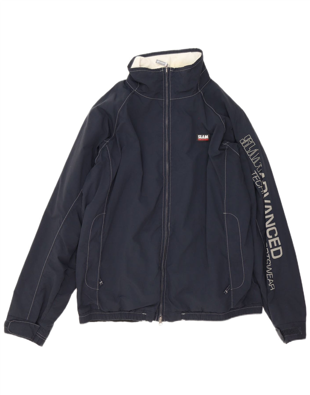 Slam Herre grafisk regnjakke UK 44 2XL Navy Blue Nylon
