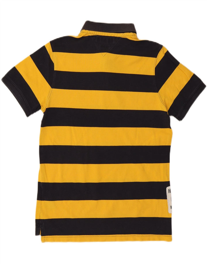 TOMMY HILFIGER Slim Fit poloshirt til mænd Stor gulstribet bomuld