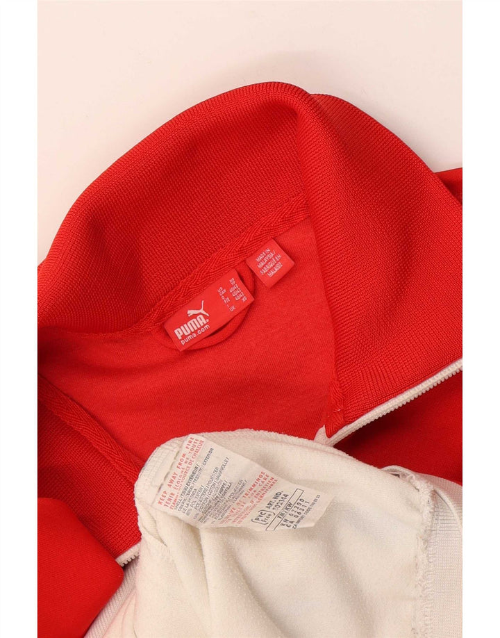 Puma Træningsdragt til mænd Topjakke XS Hvid Colourblock Polyester