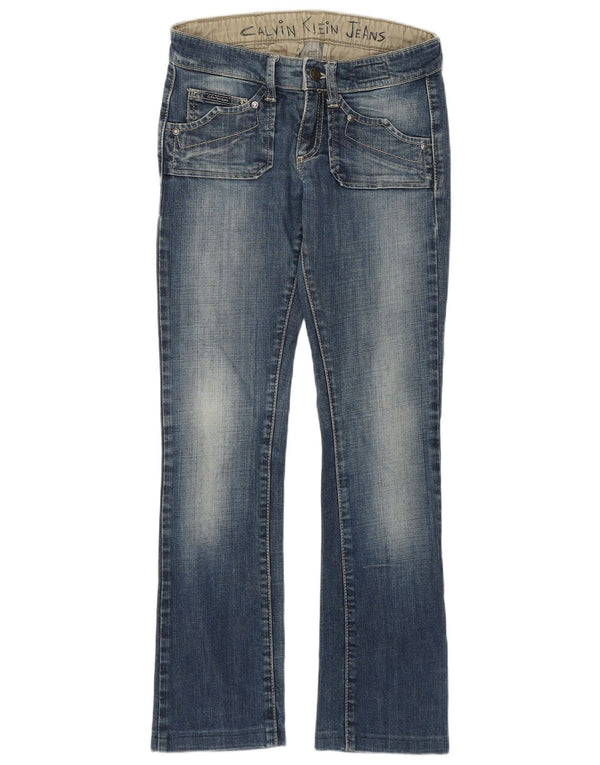 Calvin Klein Dame Bootcut Jeans W27 L27 Blå Bomuld