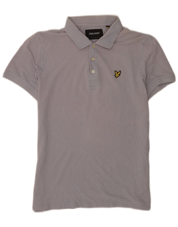 Lyle & Scott Mens Short Sleeve Polo Shirt Large Grey Cotton