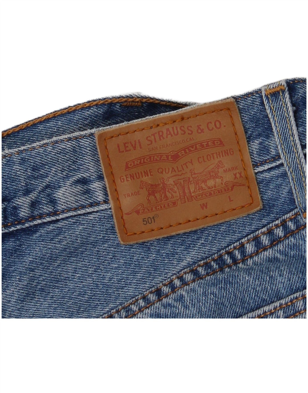 Levi's Dame 501 Straight Jeans W26 L29 Blå