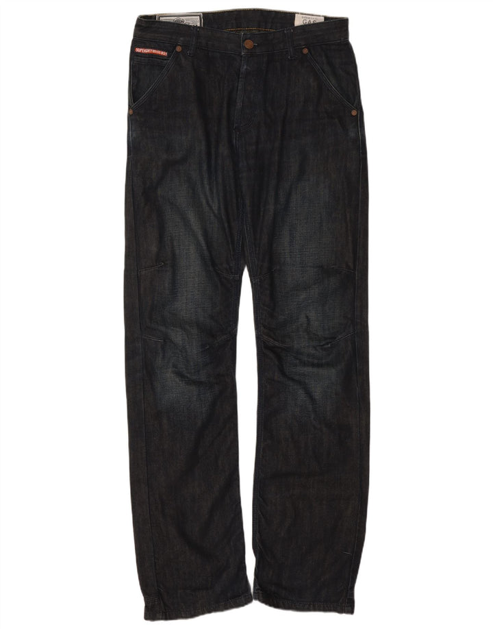 Superdry Straight Jeans til mænd W34 L34 Marineblå Bomuld