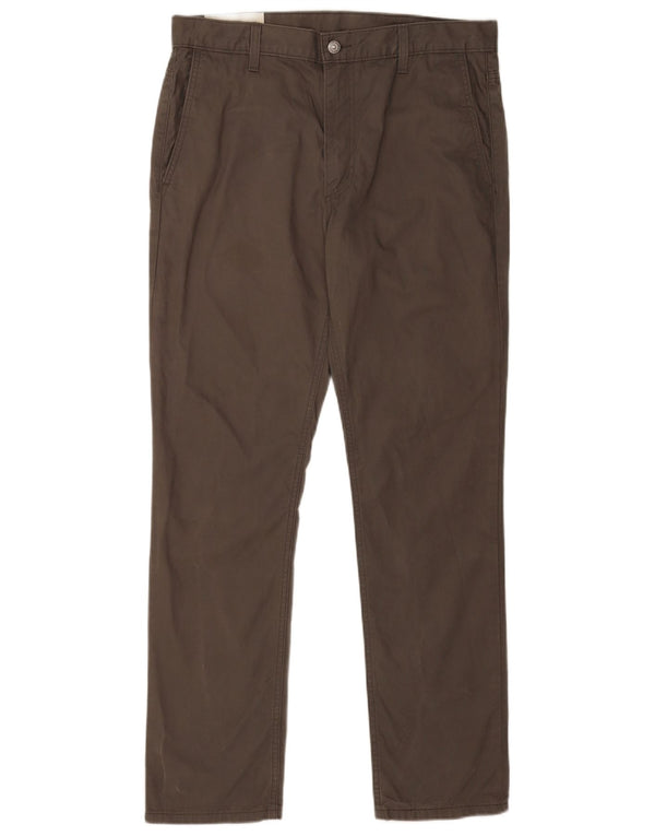 Levi's Straight Chino-bukser til mænd W34 L32 Grå bomuld