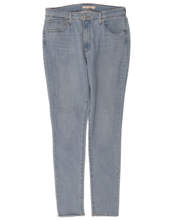 Levi's Dame 721 Skinny Jeans med høj talje W32 L32 Blå Bomuld