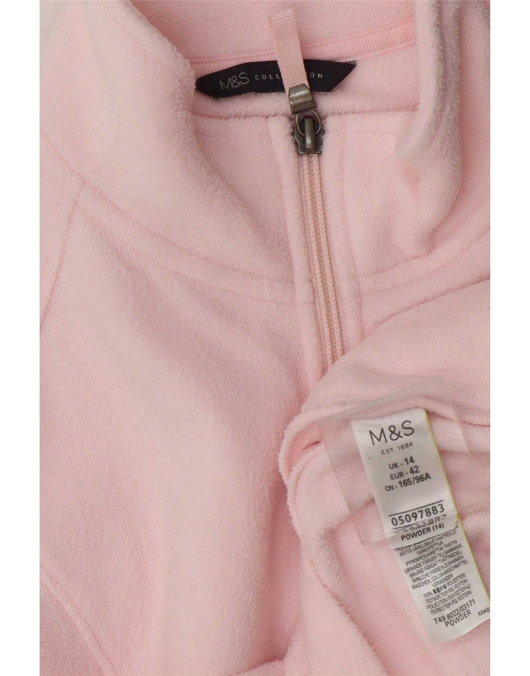 Marks & Spencer Fleecejakke til kvinder UK 14 Stor Pink Polyester