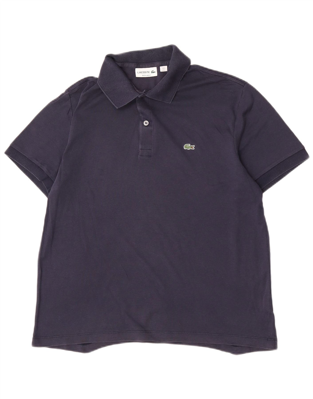 Lacoste Herre Regular Fit Polo Shirt Størrelse 5 Large Navy Blue Bomuld
