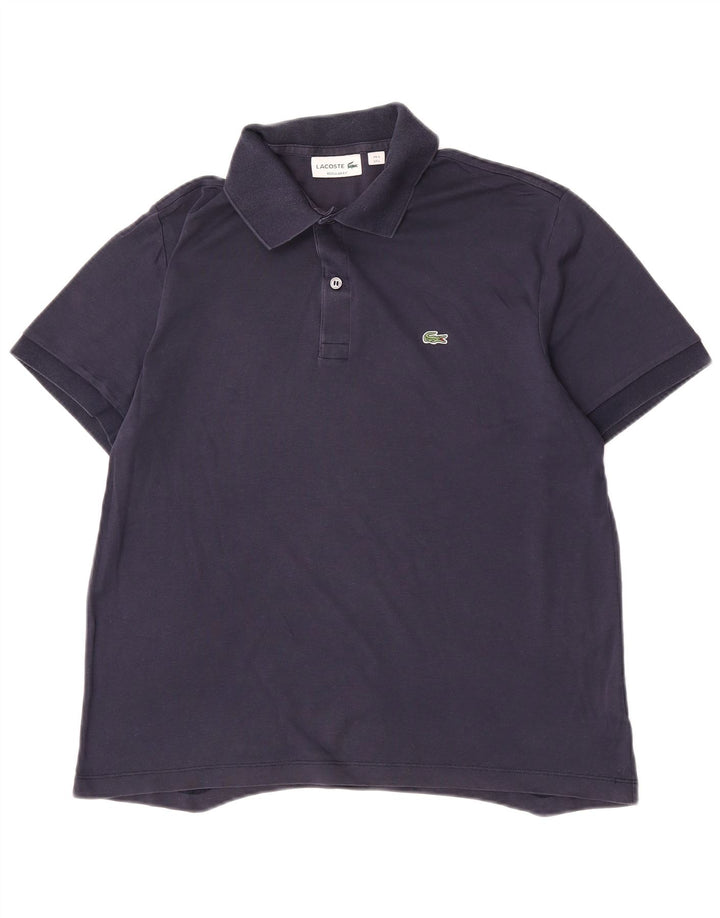 Lacoste Herre Regular Fit Polo Shirt Størrelse 5 Large Navy Blue Bomuld