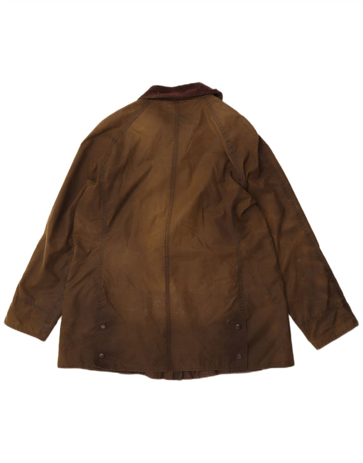 Barbour Vokset bomuldsjakke til kvinder UK 18 XL Khaki Bomuld