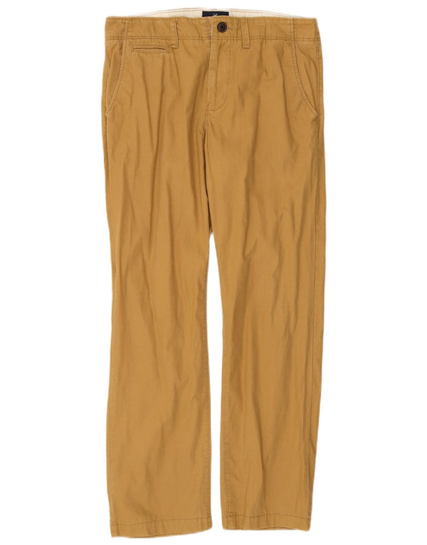 AMERICAN EAGLE Straight Chino-bukser til mænd W32 L32 Brun bomuld