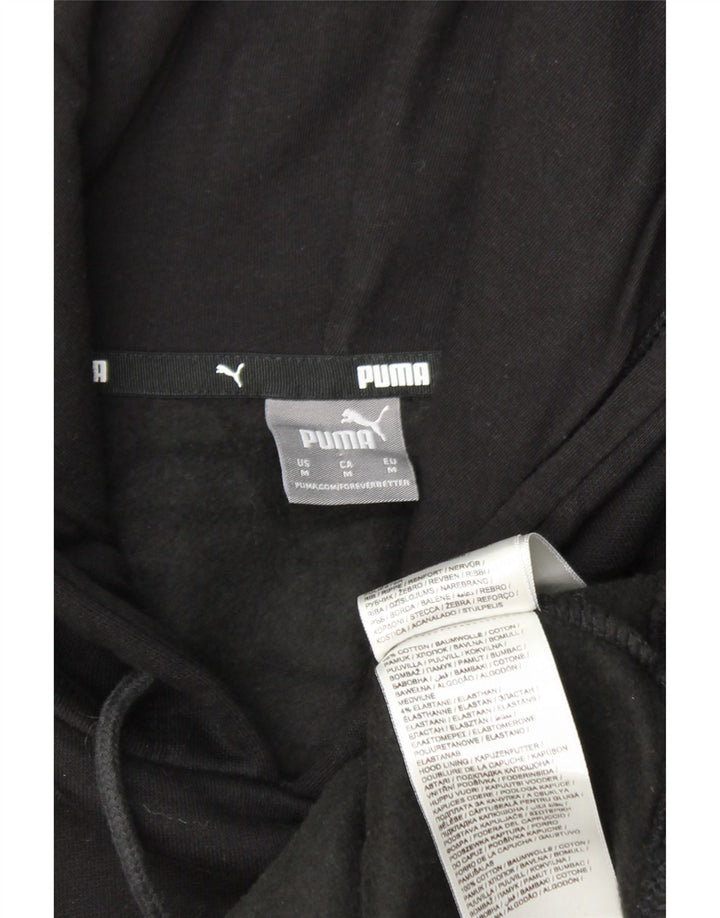PUMA Grafisk hættetrøje til kvinder UK 14 Medium Sort bomuld