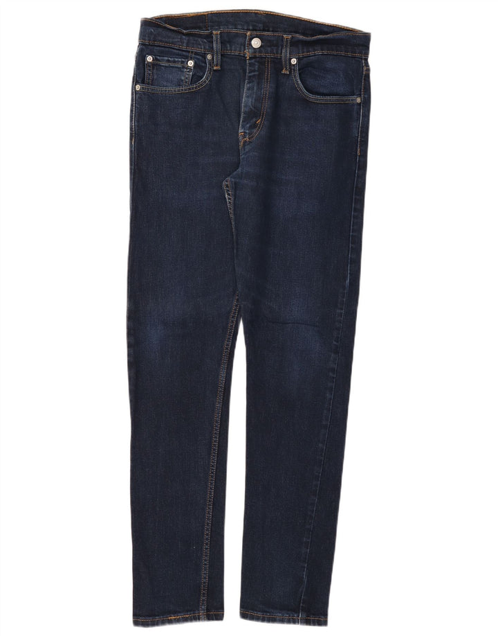 LEVI'S Herre 512 Slim Tapered Jeans W32 L32 Marineblå Bomuld