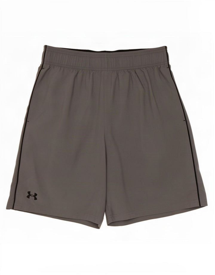 Under Armour Herre Heat Gear Graphic Sports Shorts Medium Grey Polyester