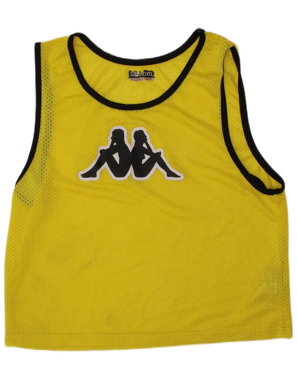 KAPPA Boys Graphic Vest Top 7-8 Years Yellow Polyester