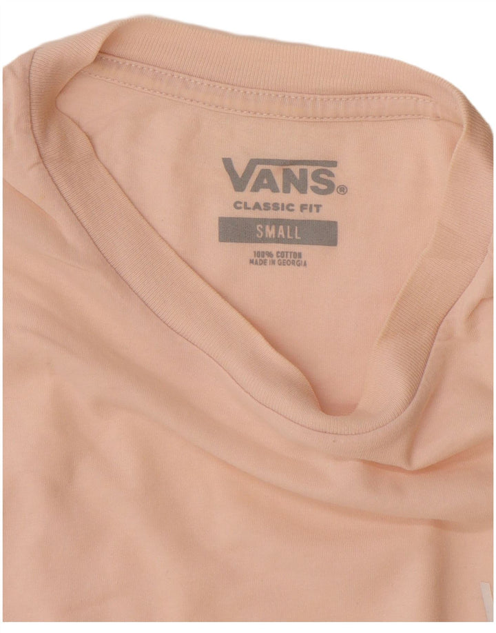 VANS Herre Classic Fit T-Shirt Top Lille Pink Bomuld