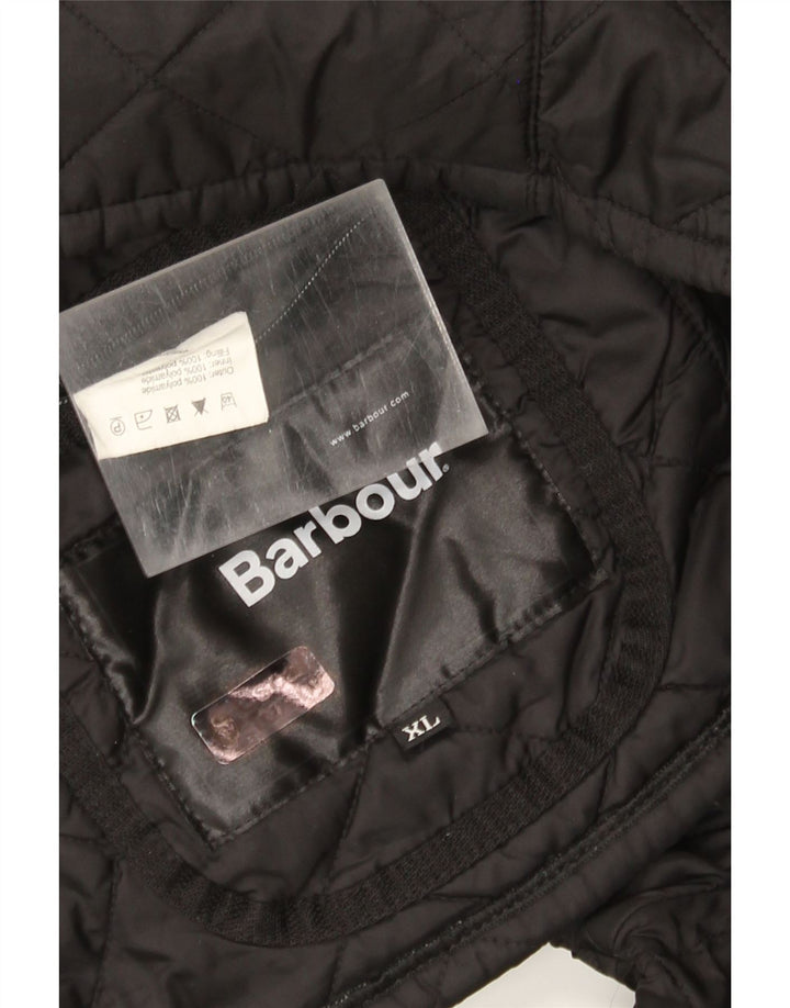Barbour Boys Quiltet Jakke 13-14 År XL Sort Polyamid