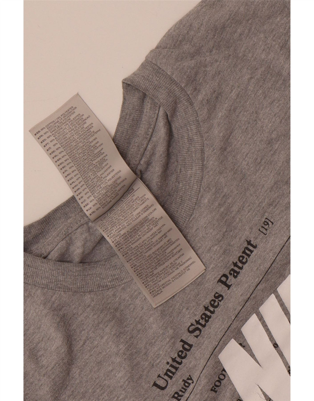Nike Herre grafisk T-shirt Top UK 39/41 Medium Grey Bomuld