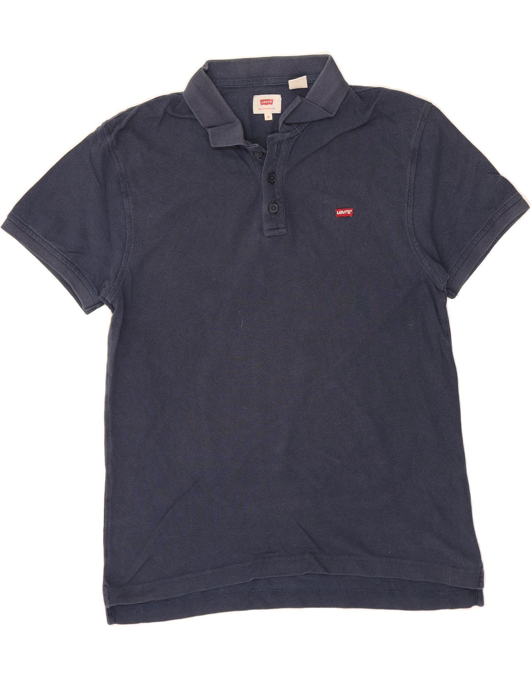 LEVI'S Mens Polo Shirt Medium Navy Blue Cotton Vintage Levi's and Second-Hand Levi's from Messina Hembry 