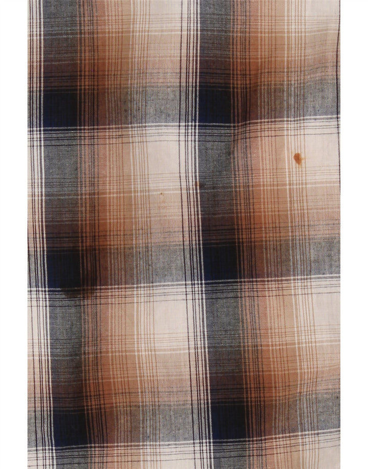 WRANGLER Mens Short Sleeve Shirt Large Brown Check Vintage Wrangler and Second-Hand Wrangler from Messina Hembry 