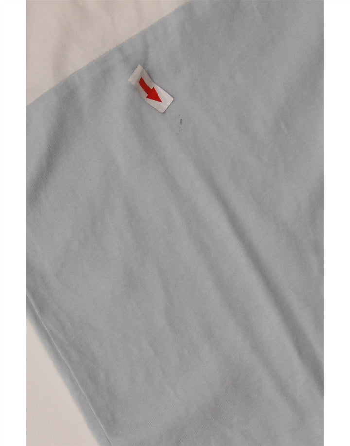 LEVI'S Dame Oversized grafisk T-shirt Top UK 10 Small Blue Colourblock