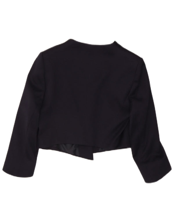 Phase Eight Dame 3/4 ærmet åben Bolero jakke UK 14 Large Navy Blue