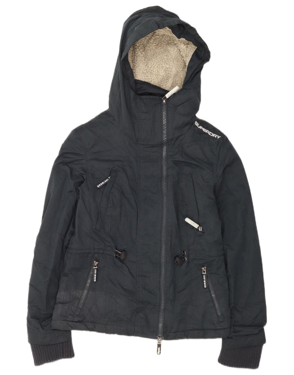 Superdry Graphic Windbreaker Jacket UK 10 Small Navy Blue