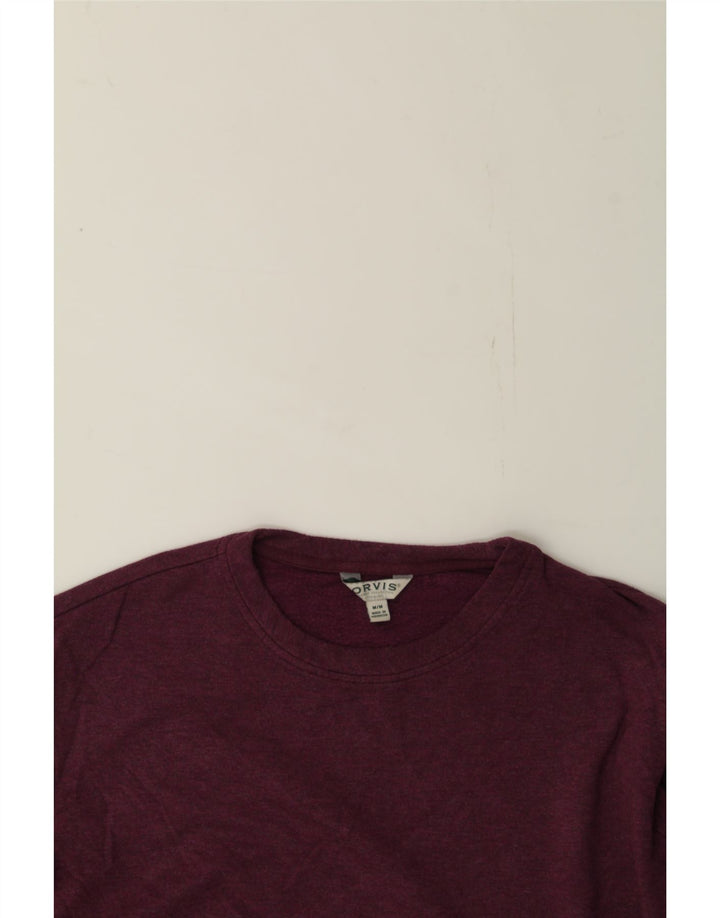 ORVIS Womens Sweatshirt Jumper UK 14 Medium Maroon Modal Vintage Orvis and Second-Hand Orvis from Messina Hembry 