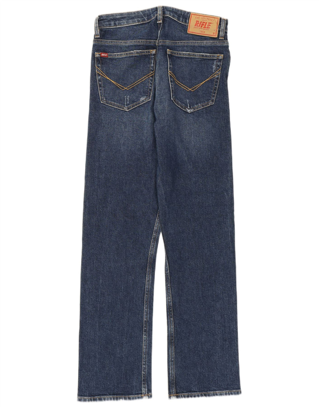 Rifle Dame Amanda Straight Jeans W26 L28 Marineblå Bomuld
