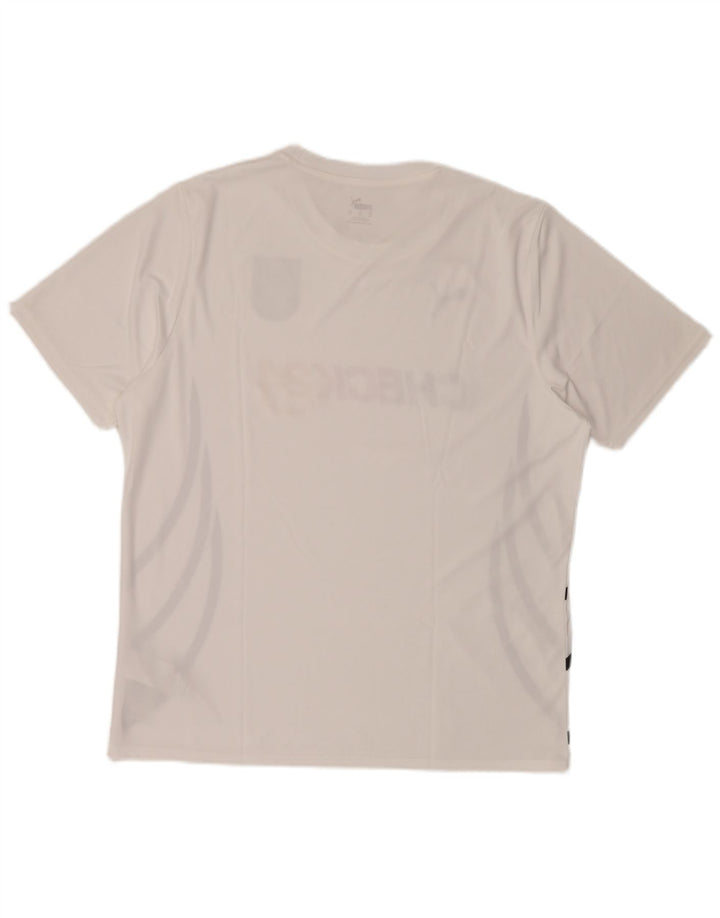 Puma Herre Deutshland Grafisk T-Shirt Top XL Hvidstribet polyester