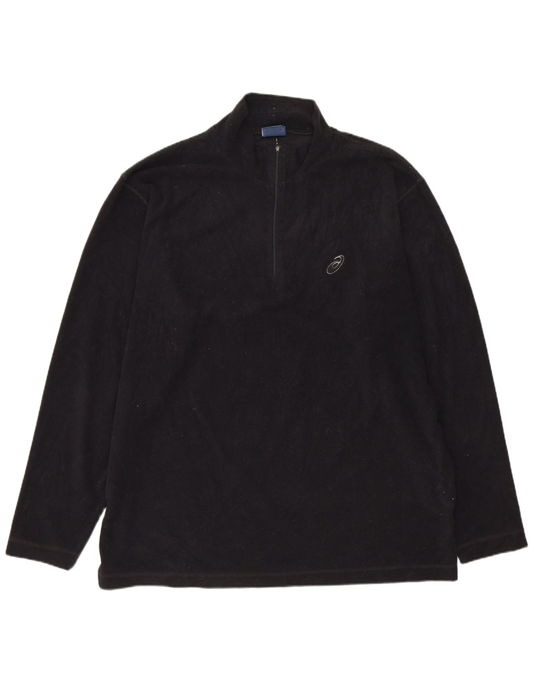 Asics Fleece Jumper til mænd med lynlås XL sort polyester