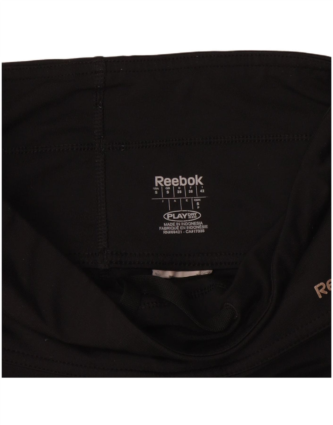 REEBOK Womens Leggings UK 10 Small Black