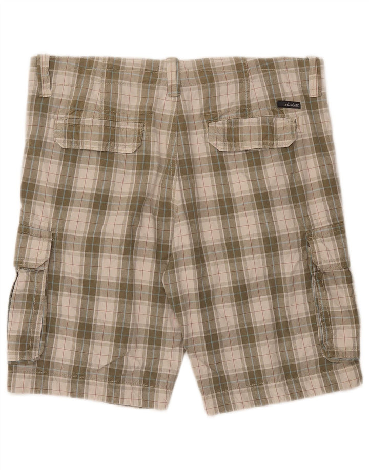 VINTAGE Herre Cargo Shorts IT 50 Large W38 Green Check