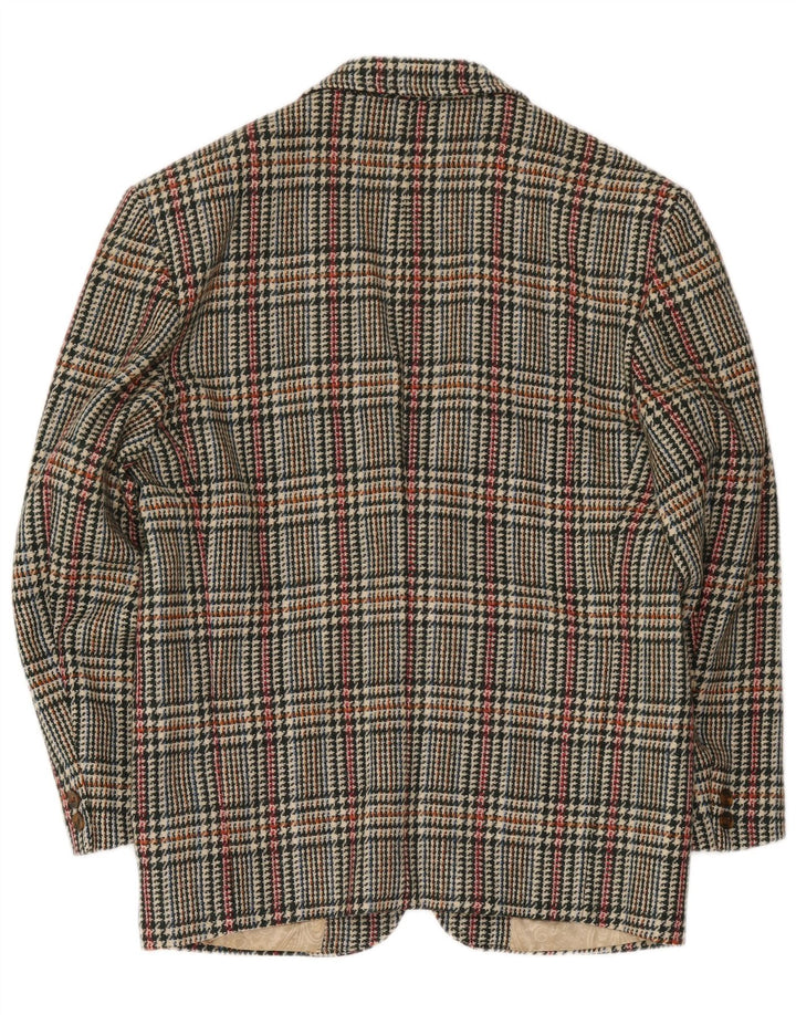 Vintage herre 2-knaps blazerjakke IT 48 Medium Flerfarvet Houndstooth
