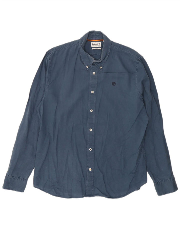 Timberland Herre Slim Fit skjorte Stor marineblå linned