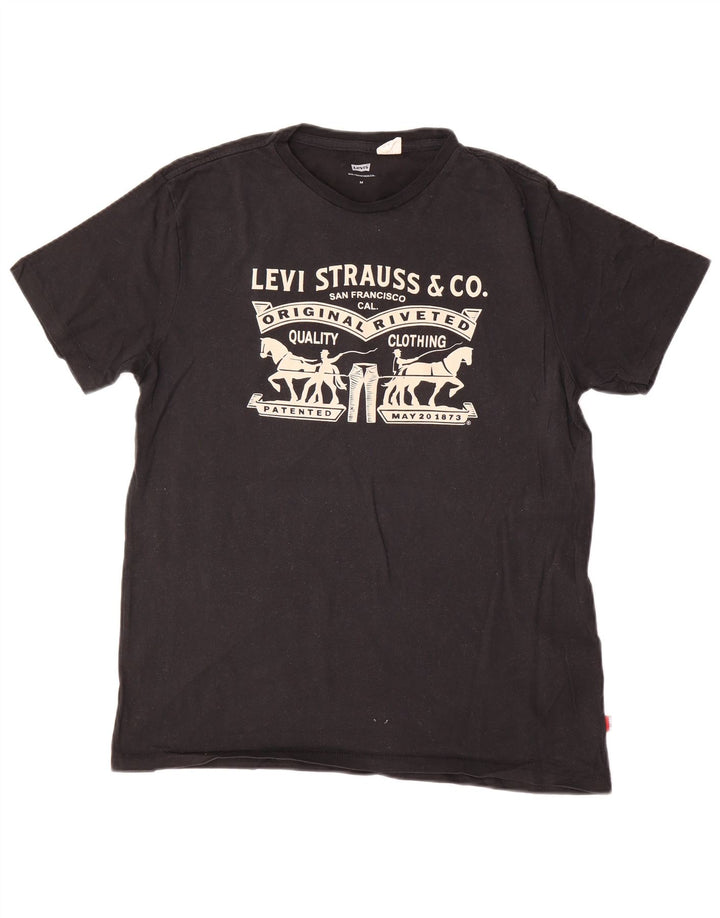 Levi's Herre grafisk T-shirt top mellem sort bomuld