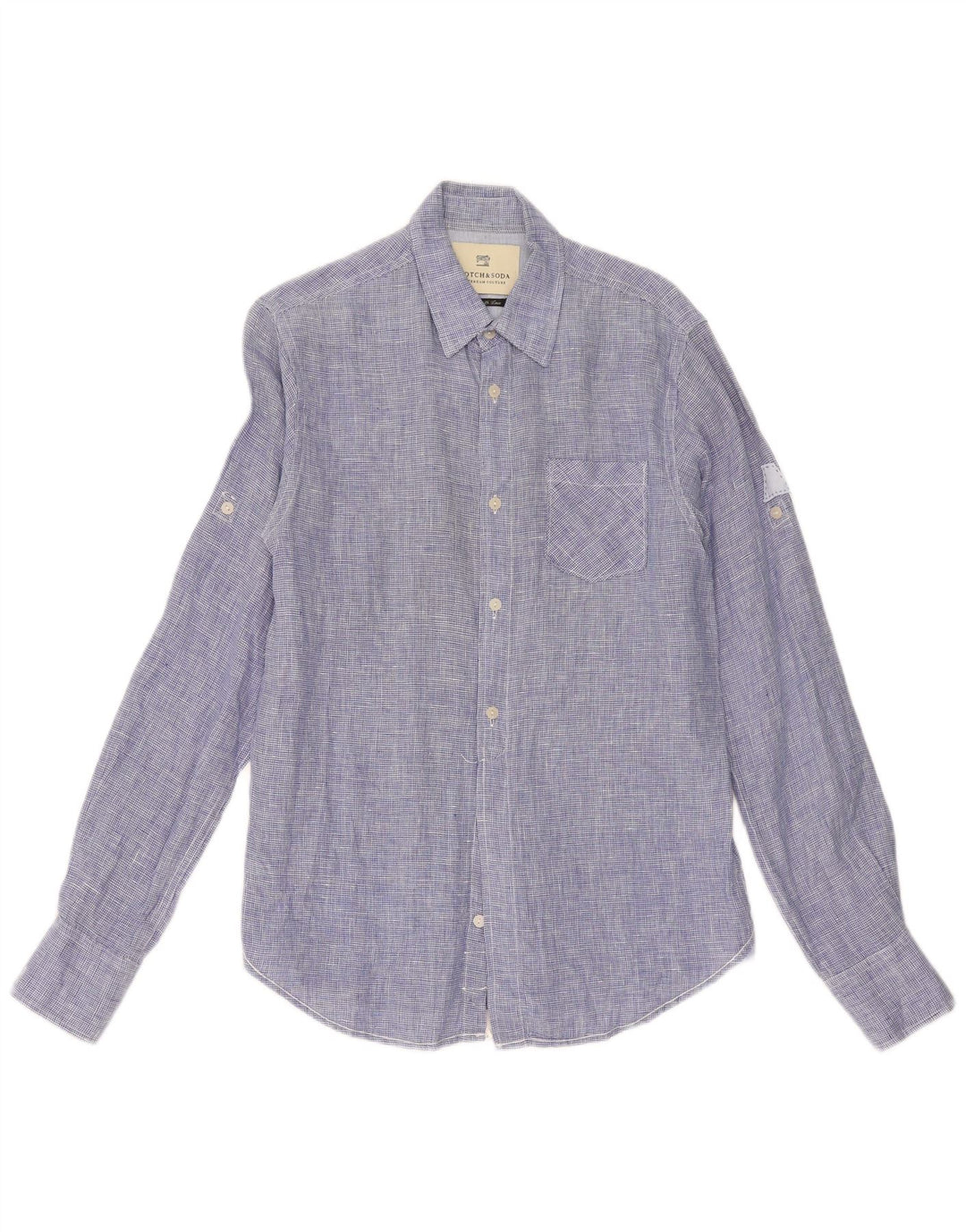 Scotch & Soda-skjorte til mænd, lille blå Houndstooth