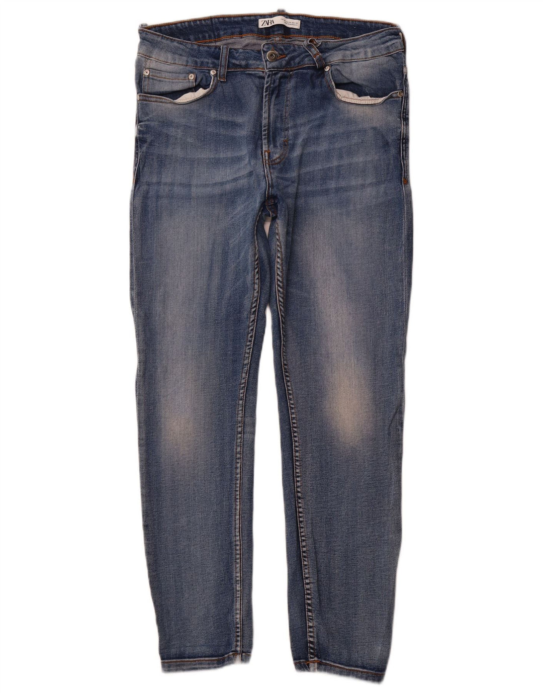 ZARA Herre Slim Jeans EU 44 Large W34 L29 Blå Bomuld